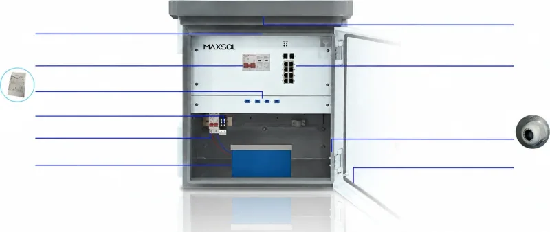 Smart Box MAXSOL con richiami numerati dei componenti