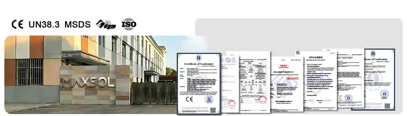 Certificazioni e brevetti Maxsol