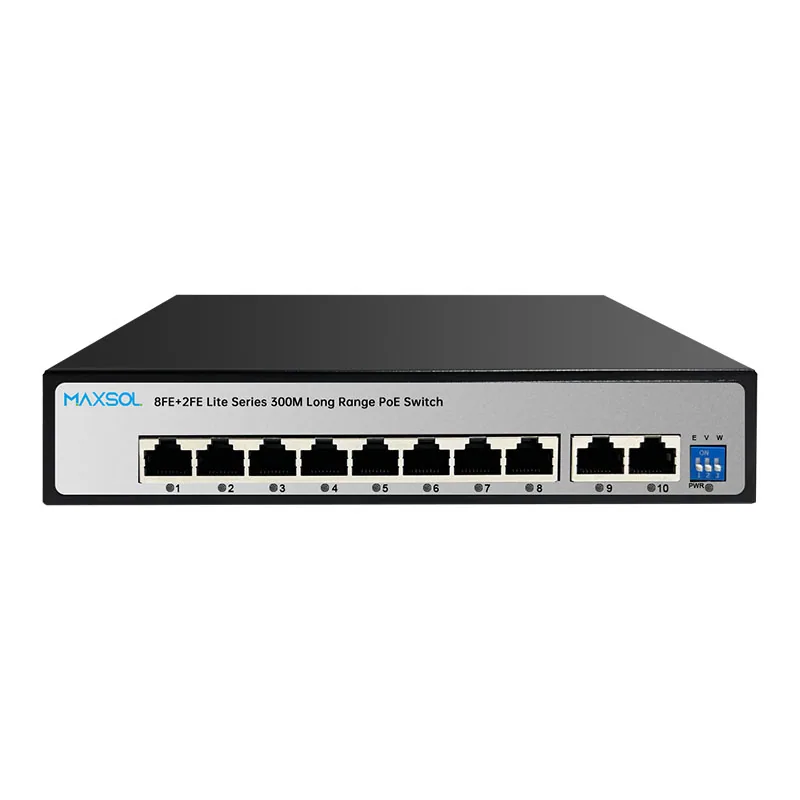 Switch PoE+ Fast Ethernet a 8 porte con watchdog