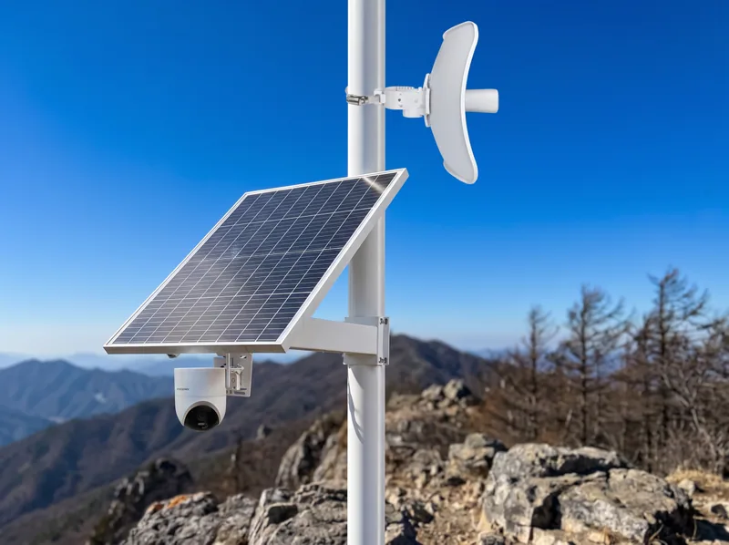 Alimentazione solare esterna per videosorveglianza IP e CPE wireless