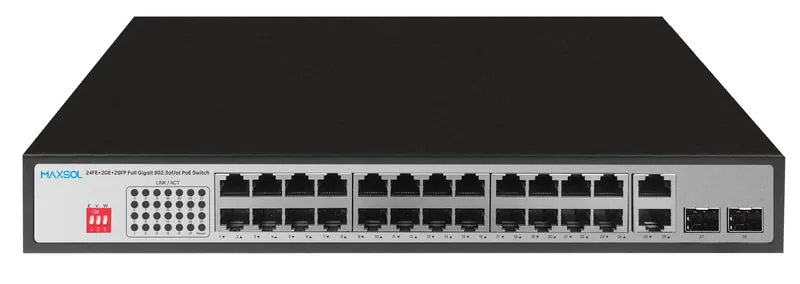 Switch PoE Gigabit non gestito a lungo raggio a 24 porte, 300W