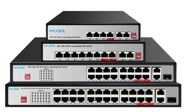 Switch PoE commerciale 100Mbps