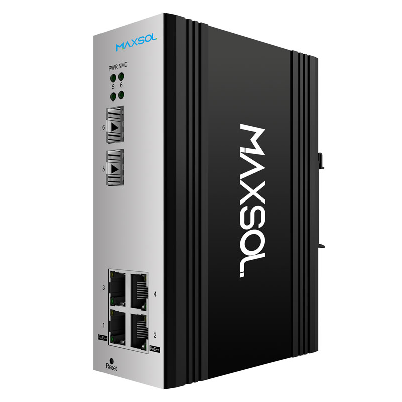 Switch industriale PoE++ Gigabit gestito a 4 porte