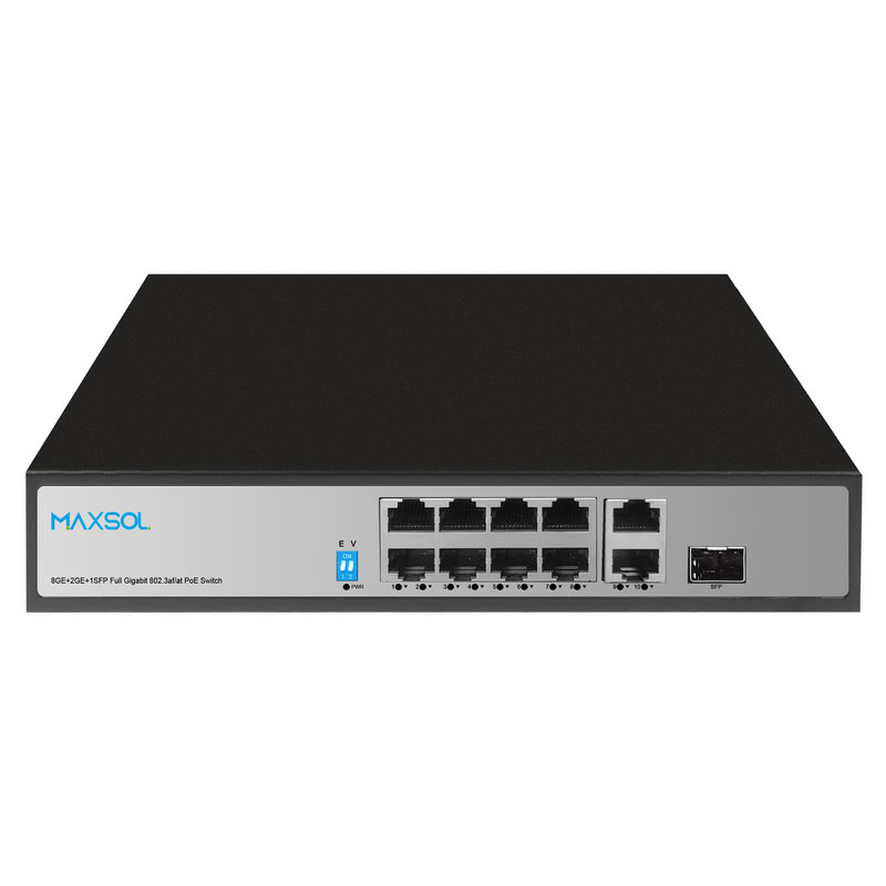 Switch PoE+ Gigabit PS1802FG a 8 porte con uplink RJ45 e SFP
